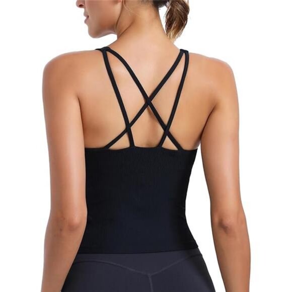 Workout Tank Tops with Built in Bras for Women, Work Top for Women - Picture 6 of 6